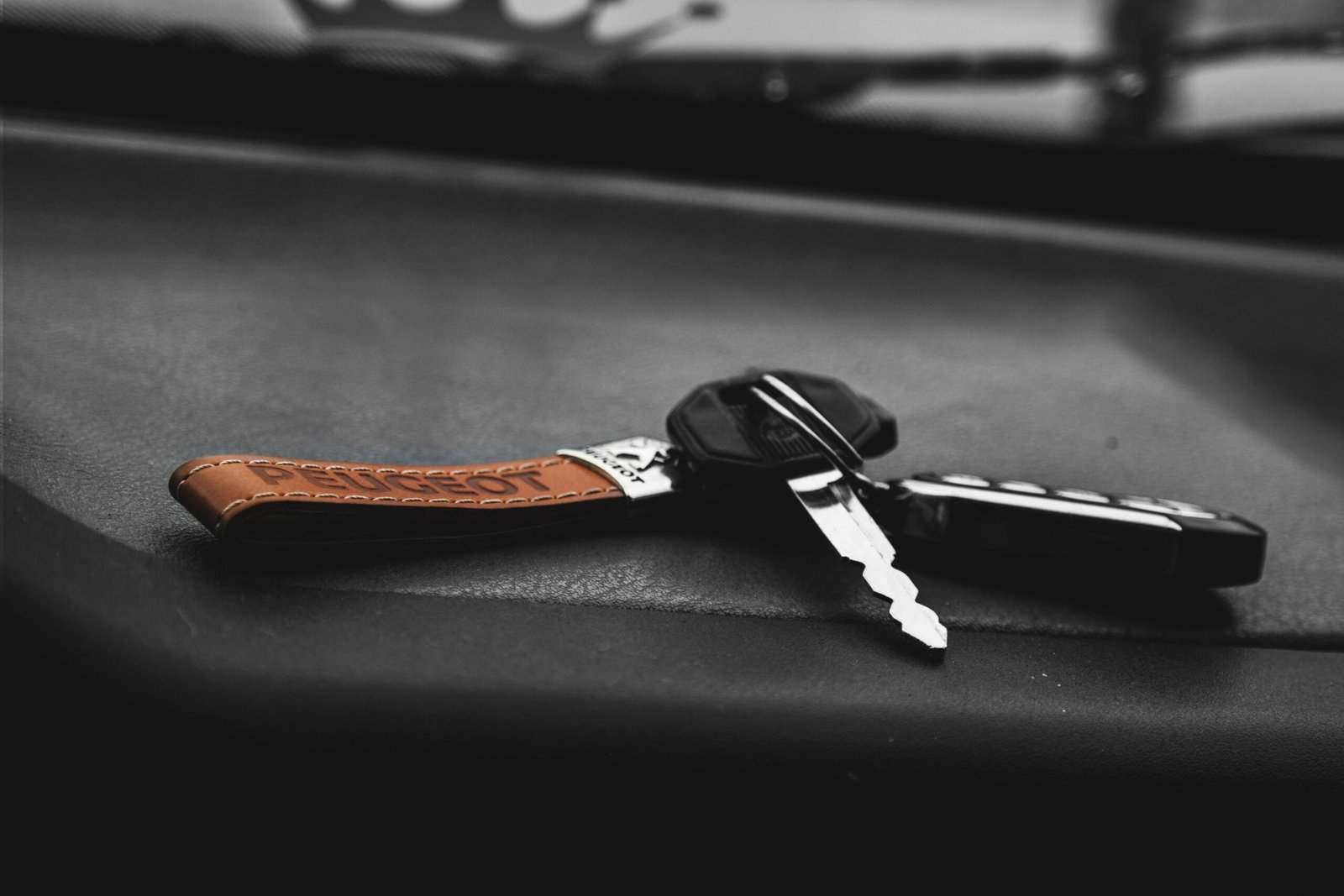 car key fob on car