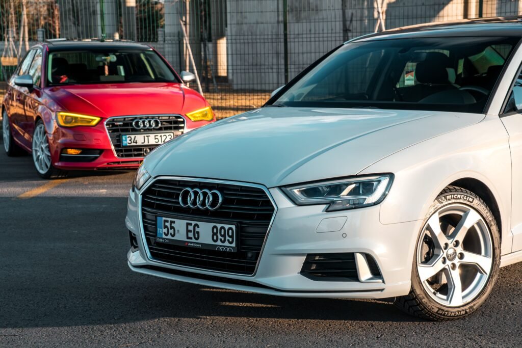 Audi A3 and A1 parked